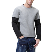 2021 Oversized New Autumn Large Size Fashion Space Cotton Men's Sweater Pullover Long Sleeve Two-Piece Stitching Suit